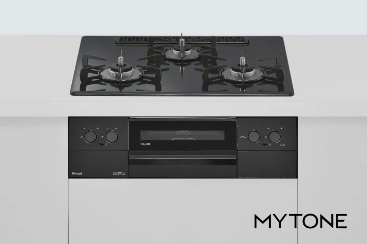 都市ガス(12A/13A)●リンナイ ガスビルトインコンロ【RS32W44C39DBW】フラットブラック プレミアムガラスコート MYTONE(マイトーン) 標準幅60cm