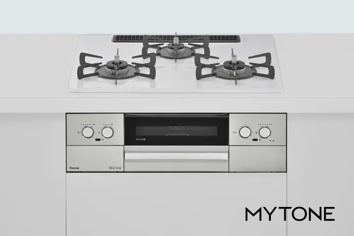 都市ガス(12A/13A)●リンナイ ガスビルトインコンロ【RS32W44C48DVW】ミストホワイト プレミアムガラスコート MYTONE(マイトーン) 標準幅60cm