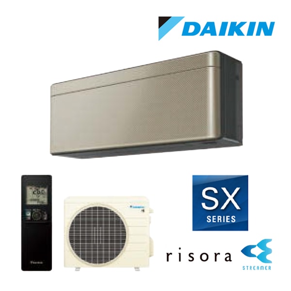 ●ダイキン ルームエアコン【S286ATSS N】ツイルゴールド 2026年 SXシリーズ 室内電源タイプ 本体色ダークグレー risora(リソラ) 単相100V 10畳程度