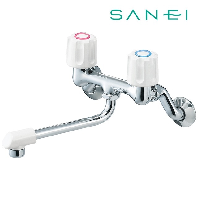 ◆15時迄出荷OK！∠三栄水栓/SANEI 【K11D-W】ツーバルブ混合栓 キッチン水栓 共用形