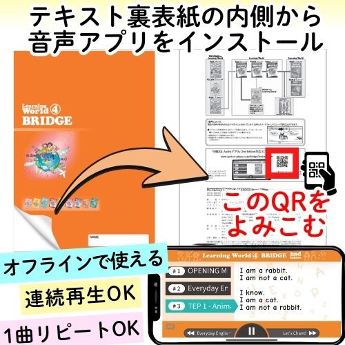 音声QR付】 Learning World 4 BRIDGE Student Book【2nd】