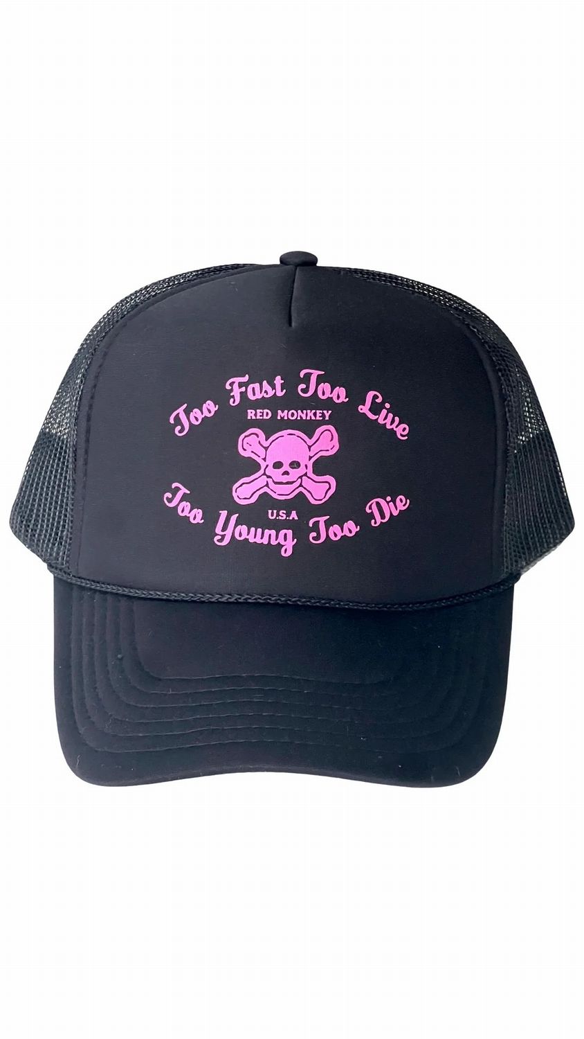 Red Monkey  トラッカーキャップ　BLACK/PINK