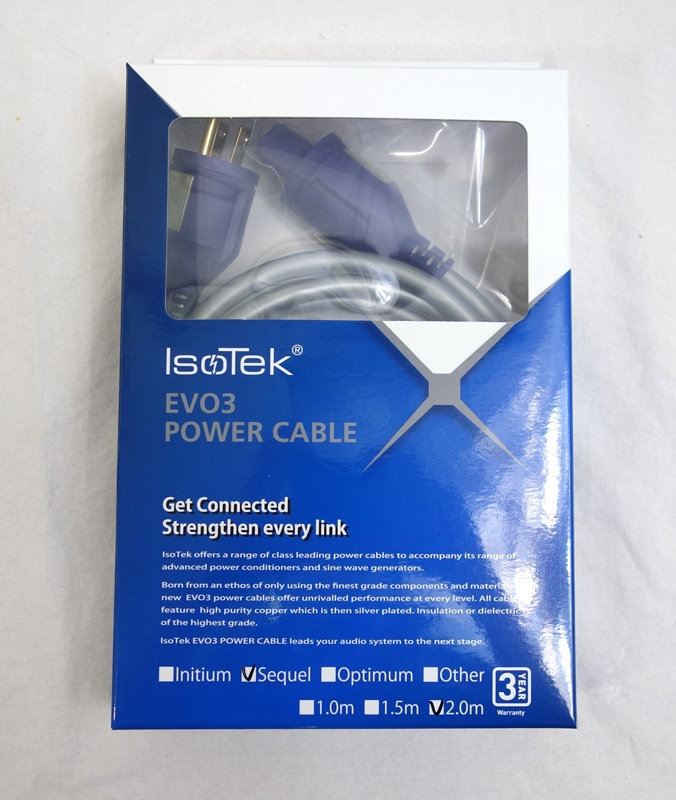 電源ケーブル ISOTEK EVO3 SEQ15J/1.0m ISOTEK EVO3 INITIUM EVO3 電源