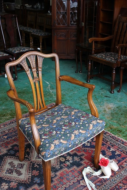 ダイニングチェア ウィリアムモリス アームチェア 椅子 イス 木製