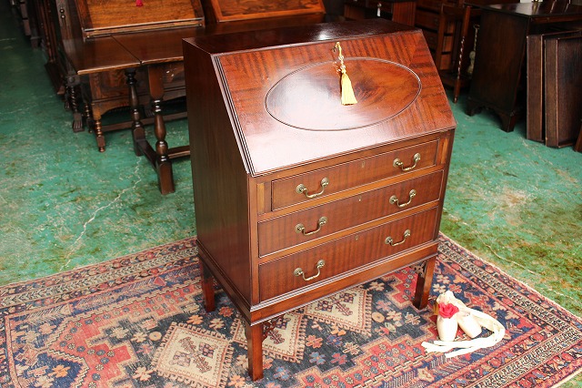 イギリスアンティーク家具 ビューロー デスク ライティングビューロー