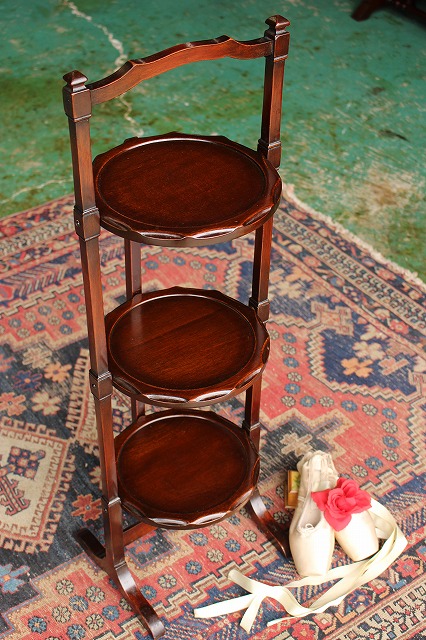 イギリスアンティーク家具 折りたたみ/ケーキスタンド アフタヌーン