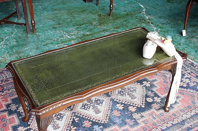 イギリスアンティーク家具 ガラストップ/テーブル コーヒーテーブル