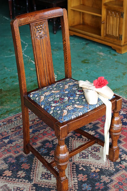 英国アンティーク バルボスレッグのダイニングチェア B オーク材 イギリス バルボスレッグ オークダイニングチェア6脚セット｜アンティーク家具