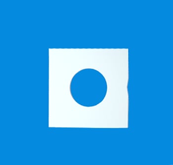 レコードＥＰ（7”/18ｃｍ/ドーナツ盤）用厚紙製ジャケット（ホワイト）両穴付き　５０枚組(バルク・紙包装のみセット）