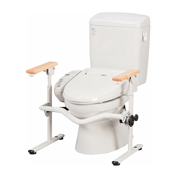 シコク】 洋式トイレ用 ベストサポート手すり ひじ掛けはねあげ