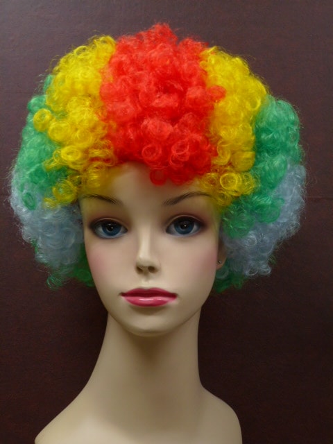 パーティーアフロかつら・レインボー