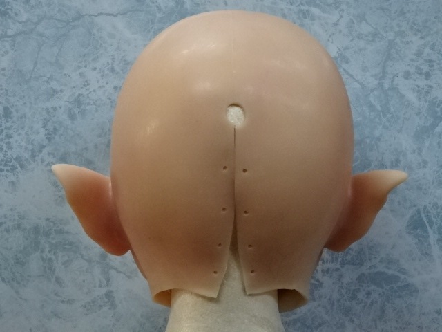 サンプル写真使用品・シリコンフィメールマスク・小悪魔ミム(角無し1号メイク)