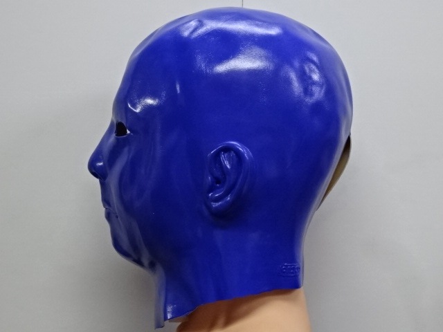 白塗りマスクの姉妹品【青ぬり】 ブルーマン風被り物