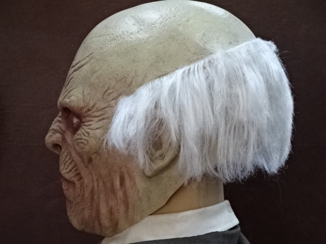 ホラーマスク・博士、怖い博士の被り物。ハロウィン仮装肝試しにピッタリ。