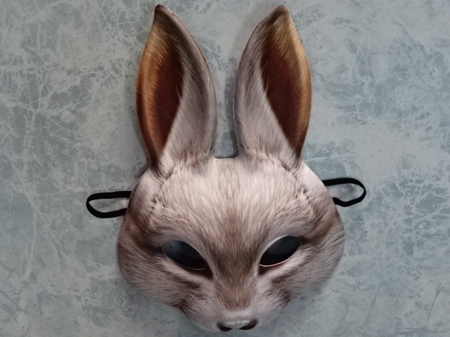 うさぎの被り物・ラビットドミノ、2023年卯年のマスクです