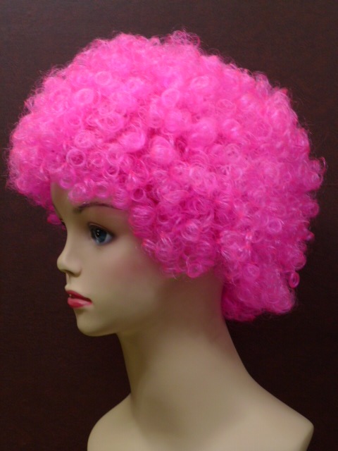 パーティーアフロかつら・ピンク