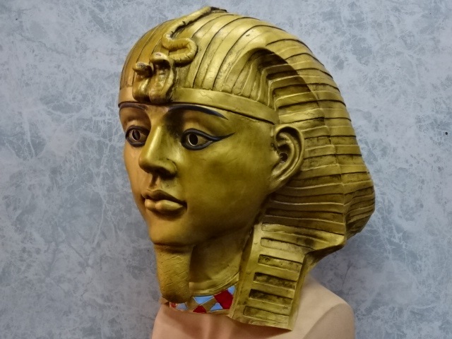 ツタンカーメンマスク、エジプトの王様 ツタンカーメン被り物。ツタンカー面です