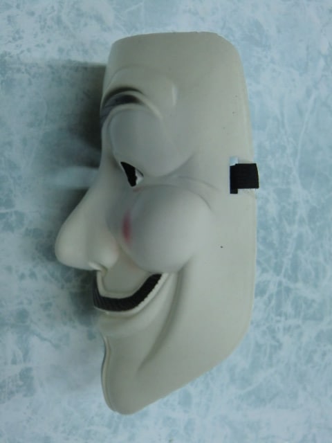 ガイ・フォークス、アノニマスマスク風、仮装 髭仮面・白