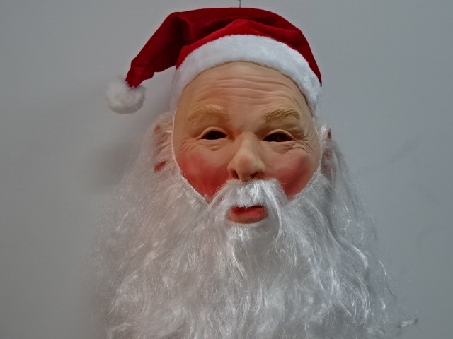 サンタクロースマスク・リアルなサンタの被り物、サンタマスク