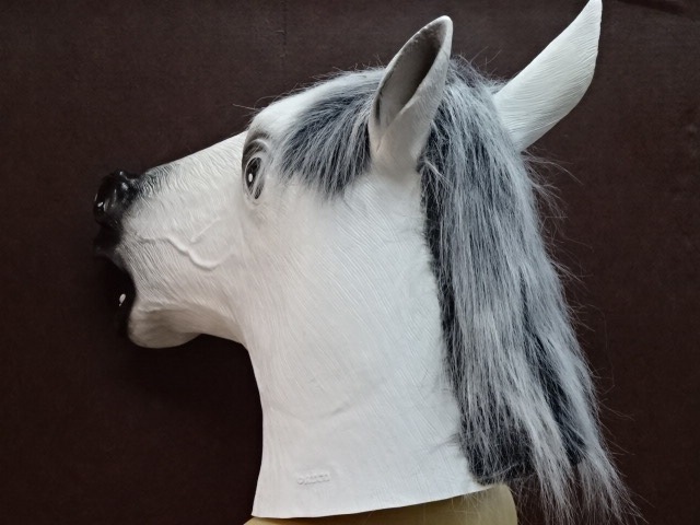 白うまマスク・馬の被り物