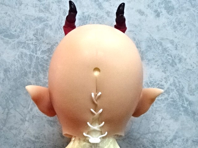 シリコンフィメールマスク・小悪魔ミム(角付き) フェイクアイ仕様、ROANYER