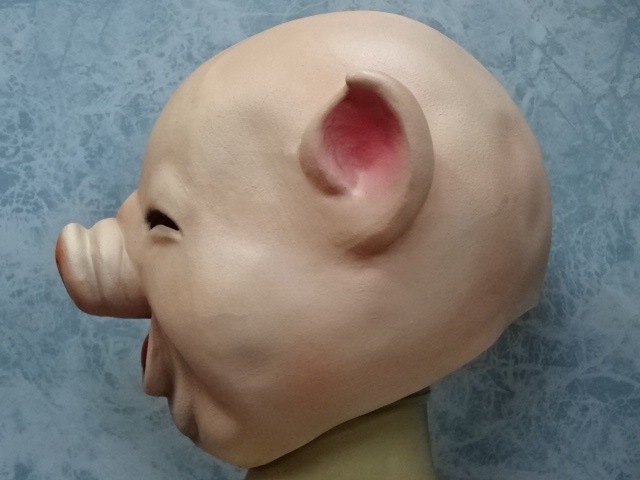 豚の被り物・アニマル ブタちゃんマスク・フルフェイスの豚のお面です