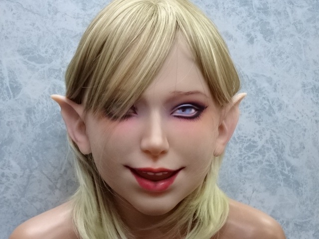 シリコンフィメールマスク・小悪魔ミム(角無し1号メイク)