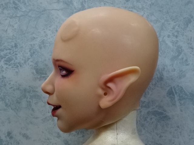 シリコンフィメールマスク・小悪魔ミム(角無し1号メイク)