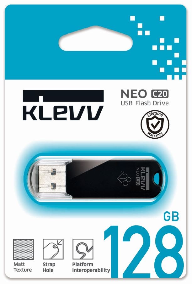 U128GUR2-NB KLEVV USB2．0メモリ128GB【ネコポス便配送制限12枚まで
