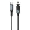 ケーブルが邪魔にならない180度回転するiOSケーブル。PD充電20W対応。 U100-180RTCIC-BK【ネコポス便配送制限2点まで】