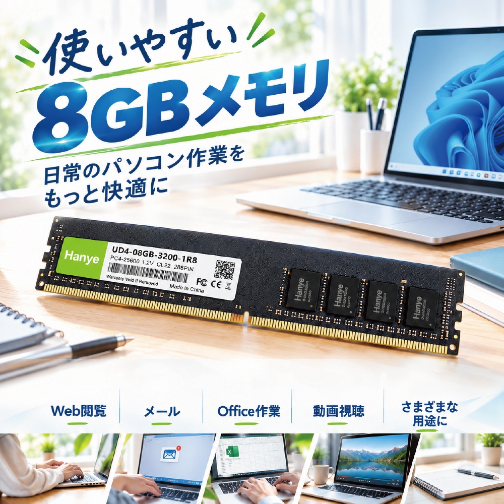 メモリ DDR4 8GB 2枚セット デスクトップPC用 増設メモリ PCメモリ RAM