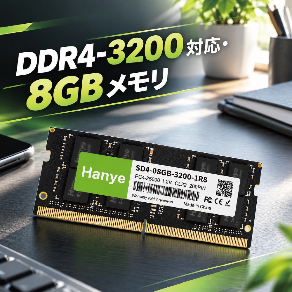 DDR4 8GB 3200MHz PC4-25600 ノートPC用メモリ SODIMM 260PIN 1Rx8