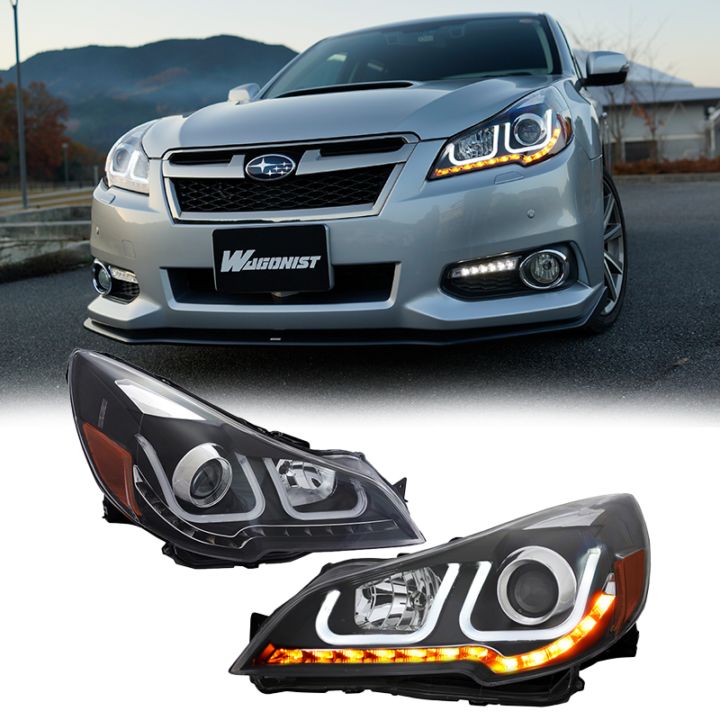 レガシィ BR BM インナーブラック ヘッドライト 左右セット！ BM/BR レガシィ ツーリングワゴン B4用 ファイバーLED