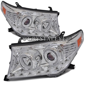 ランクル 200系 LEDイカリングプロジェクターLEDヘッドライト タイプ3