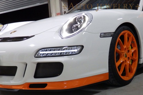 �ڥ����ȥ��奨�꡼�� �ݥ륷��997/911 2005����2009���ѡ�991�������� �ե����С�LED��󥰥إåɥ饤��(�֥�å��� AUTOJEWELRY