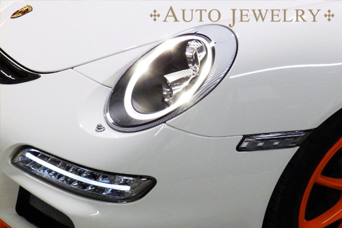 �ڥ����ȥ��奨�꡼�� �ݥ륷��997/911 2005����2009���ѡ�991�������� �ե����С�LED��󥰥إåɥ饤��(�֥�å��� AUTOJEWELRY