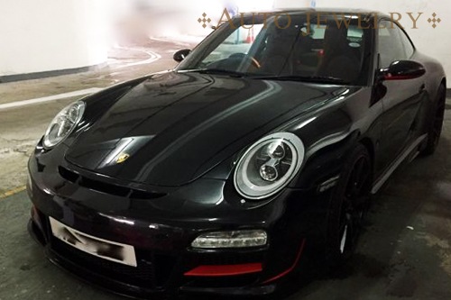�ڥ����ȥ��奨�꡼�� �ݥ륷��997/911 2005����2009���ѡ�991�������� �ե����С�LED��󥰥إåɥ饤��(����С��� AUTOJEWELRY
