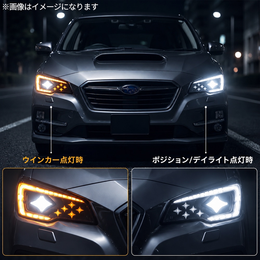 ���Х� ��������� (VM#) WRX (VA#) A��C�� ���å���������LED�إåɥ饤�� 