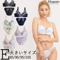 大きいサイズ レディース ブラジャー ショーツセット Eカップ E85 E90 E95 E100 フェミニン バイリーンカップ 下着 再入荷 新色入荷 ネコポス不可 (tk-e)|2020年冬|新着