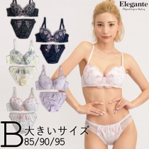 大きいサイズ レディース ブラジャー ショーツセット Bカップ B85 B90 B95 フェミニン バイリーンカップ 下着 再入荷 新色入荷 ネコポス不可 (tk-b)|2020年冬|新着