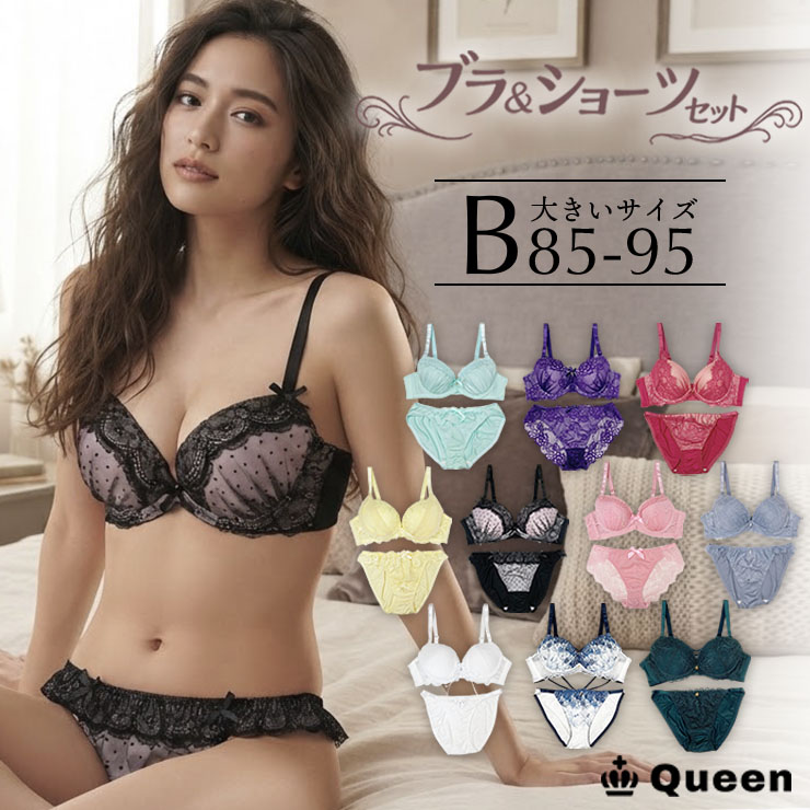 ブラジャー＆ショーツセット（Bカップ・アンダー85/90/95） (j2-b)
