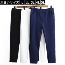 大きいサイズ レディース レギンスデニムパンツ ストレッチ スキニー ウエストゴム L LL 3L 4L 5L ブラック ブルー ホワイト 新入荷 ネコポス可 (1141917）|2020年冬|新着