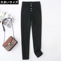 大きいサイズ レディース スキニーパンツ 黒 ストレッチ 裏起毛 L LL 3L 4L 5L ブラック 新入荷 メール便不可 (97883642）|2020年冬|新着