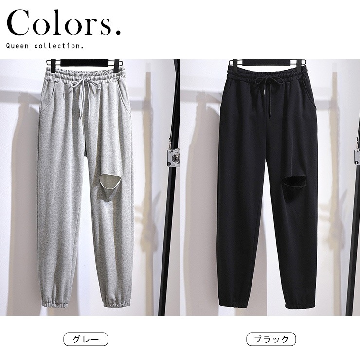 SURGERYサージェリーグレー ダメージ加工 パンツ Mサイズスウェットパンツ SURGERYサージェリーグレー ダメージ加工 パンツ Mサイズ