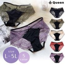 大きいサイズ レディース ショーツ バイカラー レース セクシー 下着 L LL 3L 4L 5L ブラック ベージュ カーキ レッド パープル (s102）|2024年夏|新着