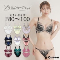 大きいサイズ ブラショーツセット レース モールドカップ F80 F85 F90 F95 F100 (j3a-f)|2025年秋|新着