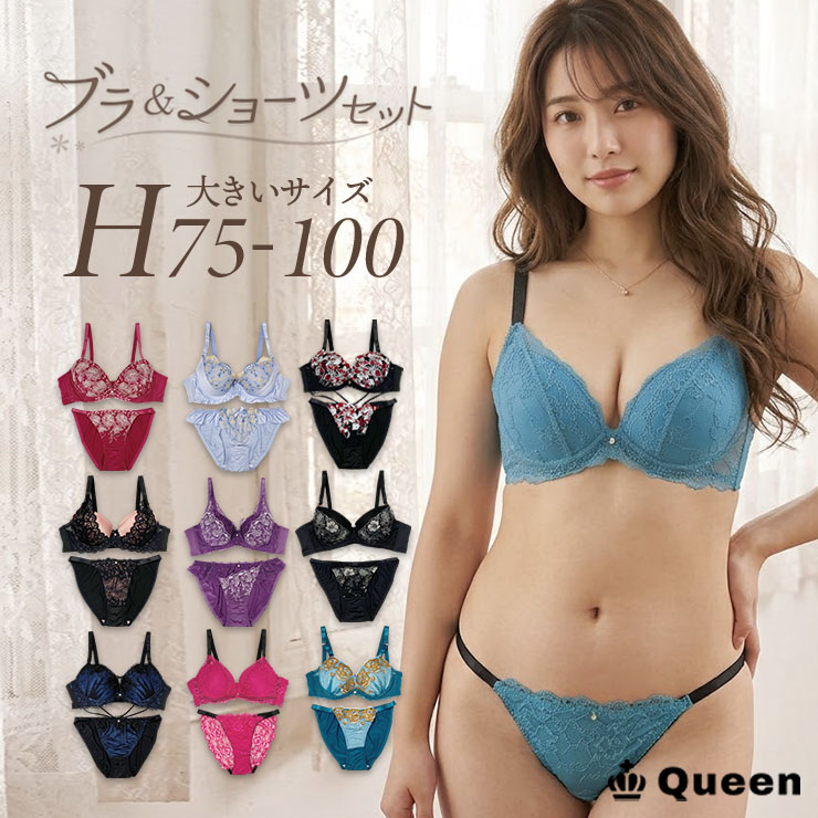 ブラジャーショーツセット（Hカップ・アンダー75/80/85/90/95/100） (j3a-h)