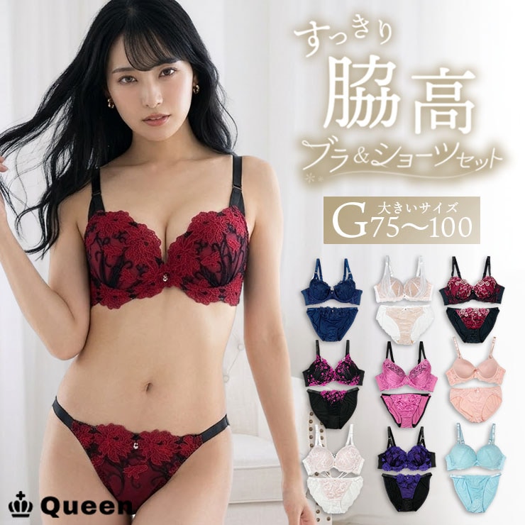 脇高ブラジャーショーツセット（Gカップ・アンダー70/75/80/85/90/95/100） (j5a-g)