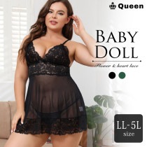 フラワーハートモチーフレースベビードール (r8336）|2025年秋|新着