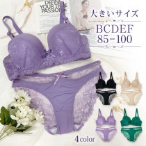 無地レースブラショーツセット（BCDEFカップ　アンダー85〜100） (b104)|2025年秋|新着